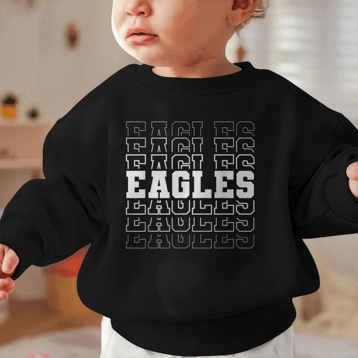 Vintage Eagles High School Go Eagles Pride Back To School Graphic Toddler Sweatshirt Vintage Eagles High School Go Eagles Pride Back To School Graphic Toddler Sweatshirt