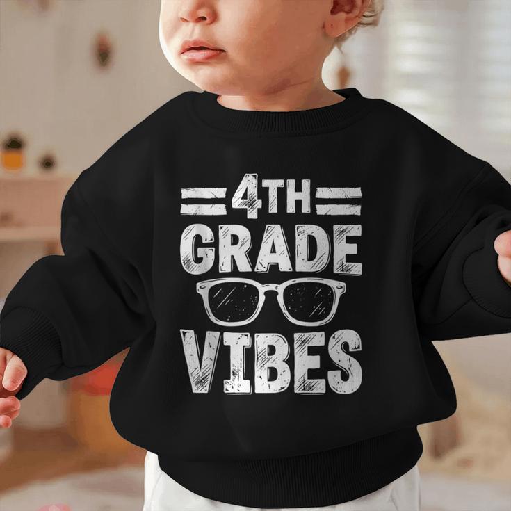 Vintage Fourth 4TH Grade Vibes Back To School First Day Kids Graphic Toddler Sweatshirt Vintage Fourth 4TH Grade Vibes Back To School First Day Kids Graphic Toddler Sweatshirt