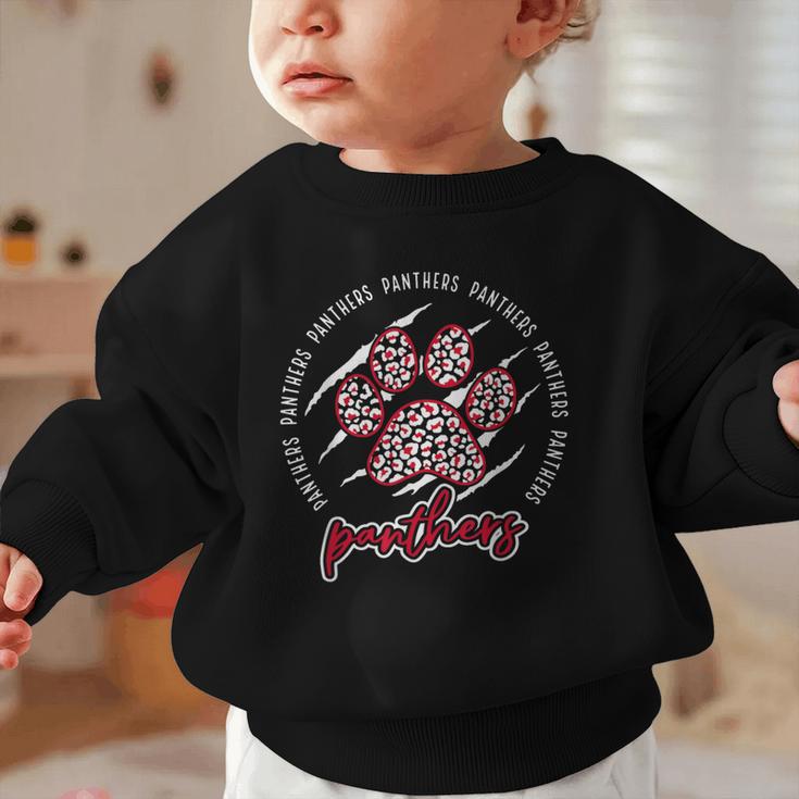 Vintage Panthers School Sports Name Spirit Back To School Graphic Toddler Sweatshirt