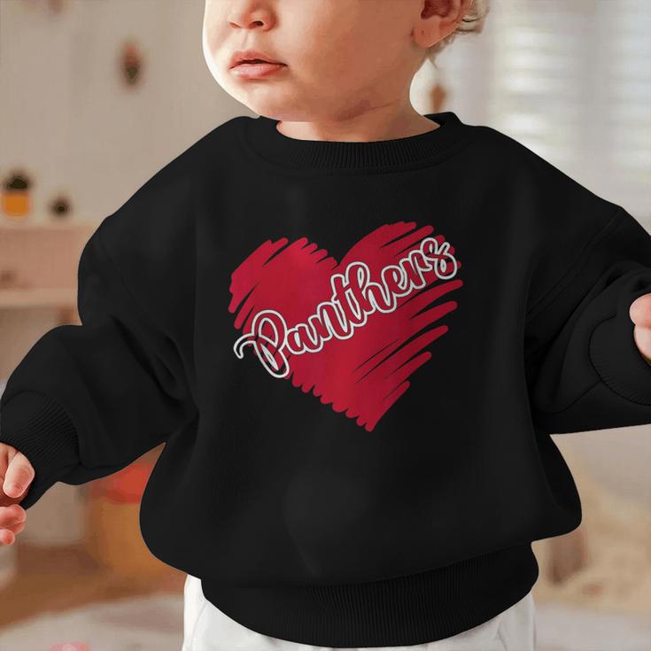 Vintage Panthers School Sports Name Spirit Go Back To School Graphic Toddler Sweatshirt