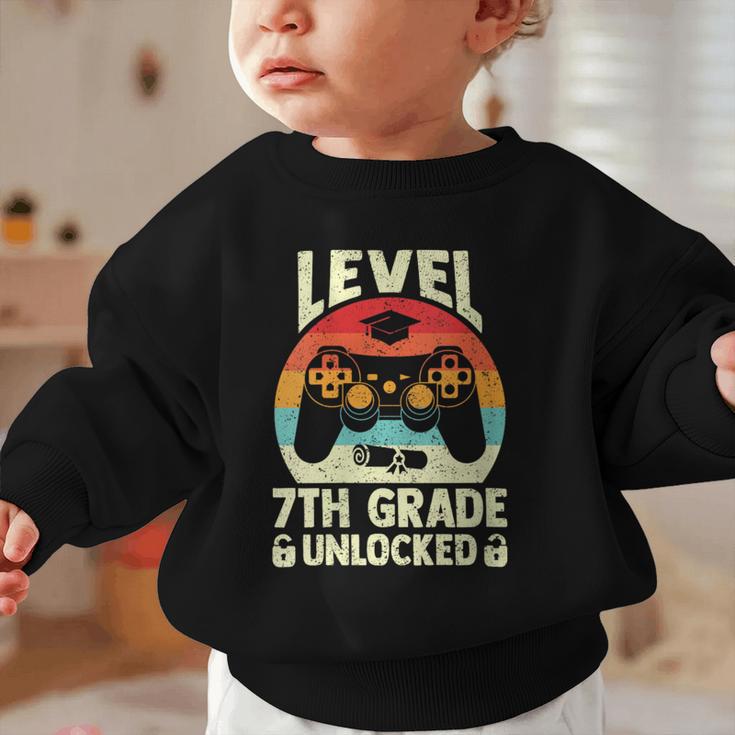 Women's Level 7th Grade Unlocked Back To School 7th Grade Boys Graphic Toddler Sweatshirt