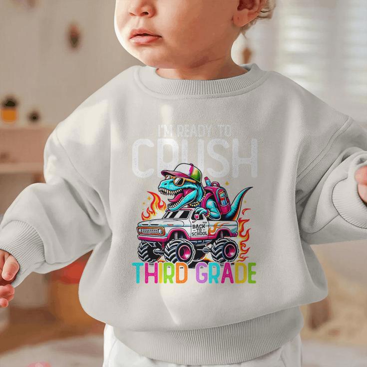 3rd Grade Back To School Kids Ready To Crush Third Grade Premium Tri-Blend Graphic Toddler Sweatshirt