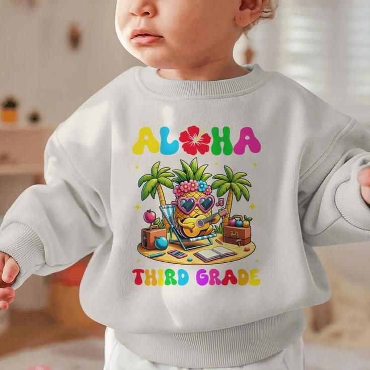 Aloha Third Grade Pineapple Hawaii Back To School Kids Girl Performance Graphic Toddler Sweatshirt Aloha Third Grade Pineapple Hawaii Back To School Kids Girl Performance Graphic Toddler Sweatshirt