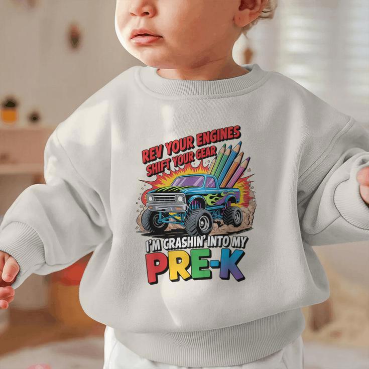 Back To School Pre-K Preschool Monster Truck First Day Boys Graphic Toddler Sweatshirt Back To School Pre-K Preschool Monster Truck First Day Boys Graphic Toddler Sweatshirt