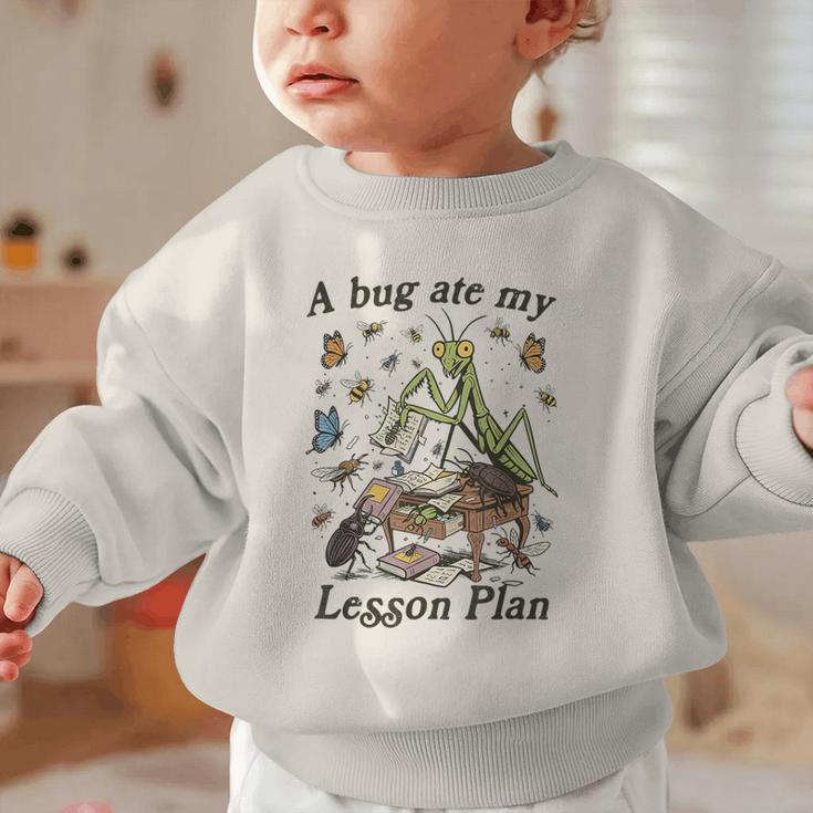 Bug Lover Insect Back To School A Bug Ate My Lesson Plan Graphic Toddler Sweatshirt Bug Lover Insect Back To School A Bug Ate My Lesson Plan Graphic Toddler Sweatshirt