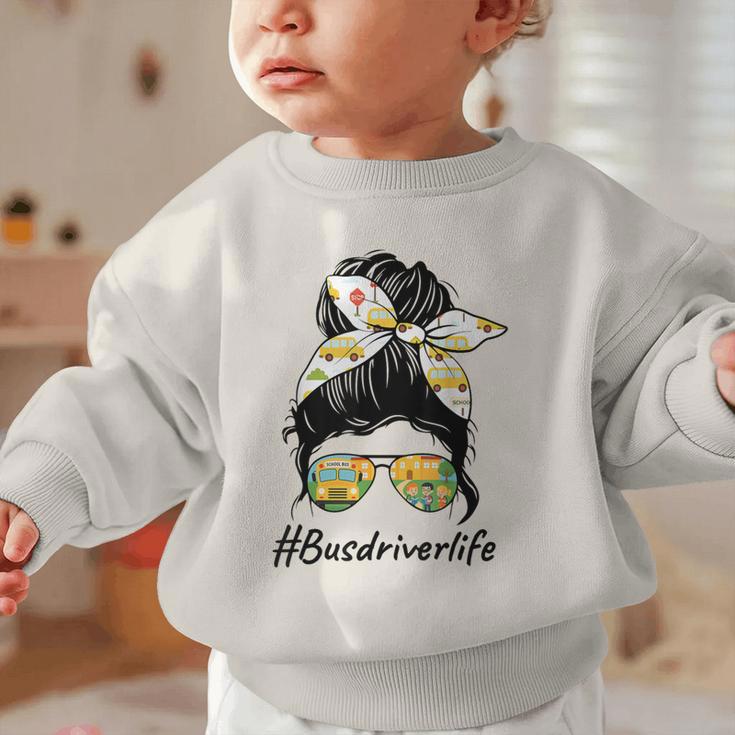 Bus Driver Life Messy Bun Back To School Bus Driver Graphic Toddler Sweatshirt Bus Driver Life Messy Bun Back To School Bus Driver Graphic Toddler Sweatshirt