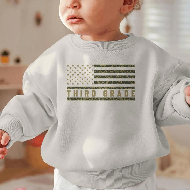 Camo American Flag Third Grade Back To School 3rd Grade Premium Tri-Blend Graphic Toddler Sweatshirt Camo American Flag Third Grade Back To School 3rd Grade Premium Tri-Blend Graphic Toddler Sweatshirt