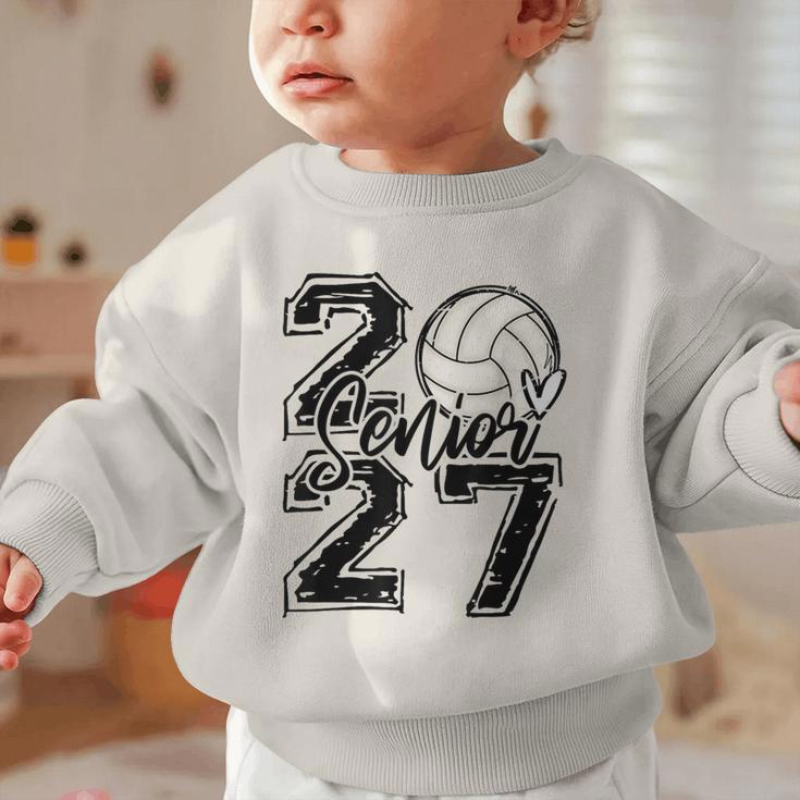 Class Of 2027 Volleyball Senior 2027 Back To School Graphic Toddler Sweatshirt Class Of 2027 Volleyball Senior 2027 Back To School Graphic Toddler Sweatshirt