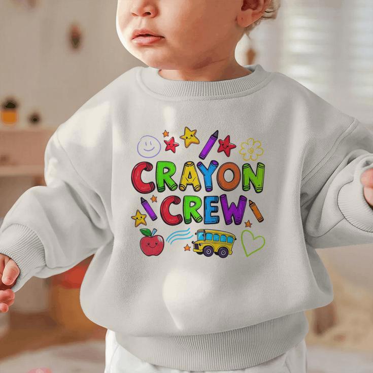 Crayon Crew Cute Back To School Graphic Toddler Sweatshirt Crayon Crew Cute Back To School Graphic Toddler Sweatshirt