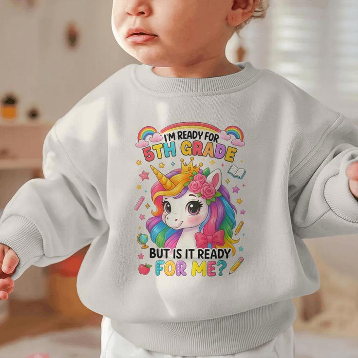 Crush Fifth Grade Girls Back To School Unicorn First Day Graphic Toddler Sweatshirt Crush Fifth Grade Girls Back To School Unicorn First Day Graphic Toddler Sweatshirt