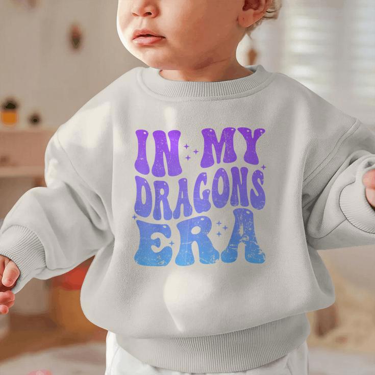 In My Dragons Era Back To School Spirit Game Retro Groovy Graphic Toddler Sweatshirt