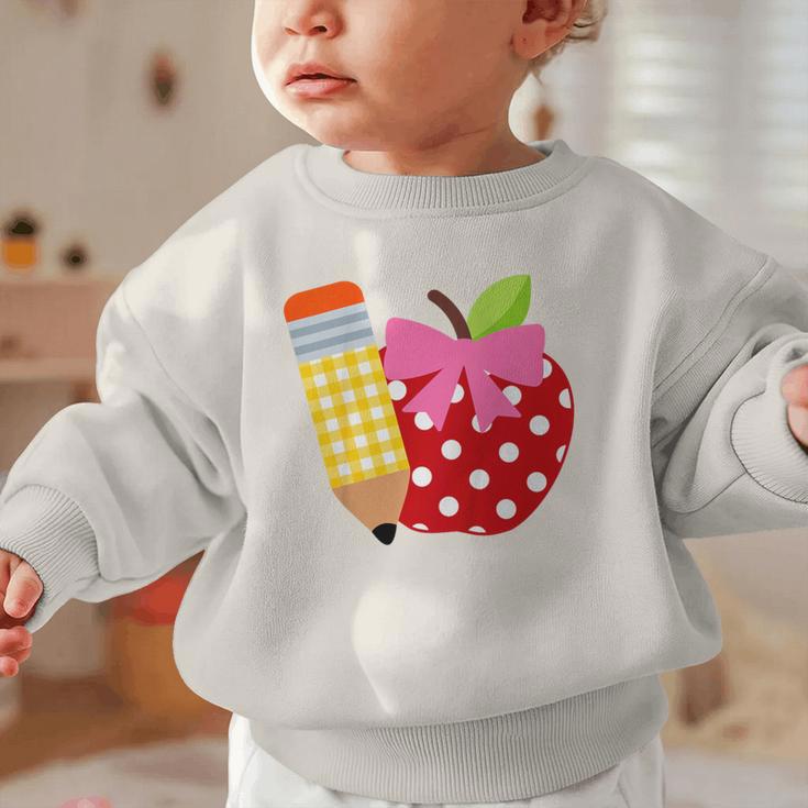 Girls Back To School Apple Toddler First Day Of Preschool Graphic Toddler Sweatshirt Girls Back To School Apple Toddler First Day Of Preschool Graphic Toddler Sweatshirt