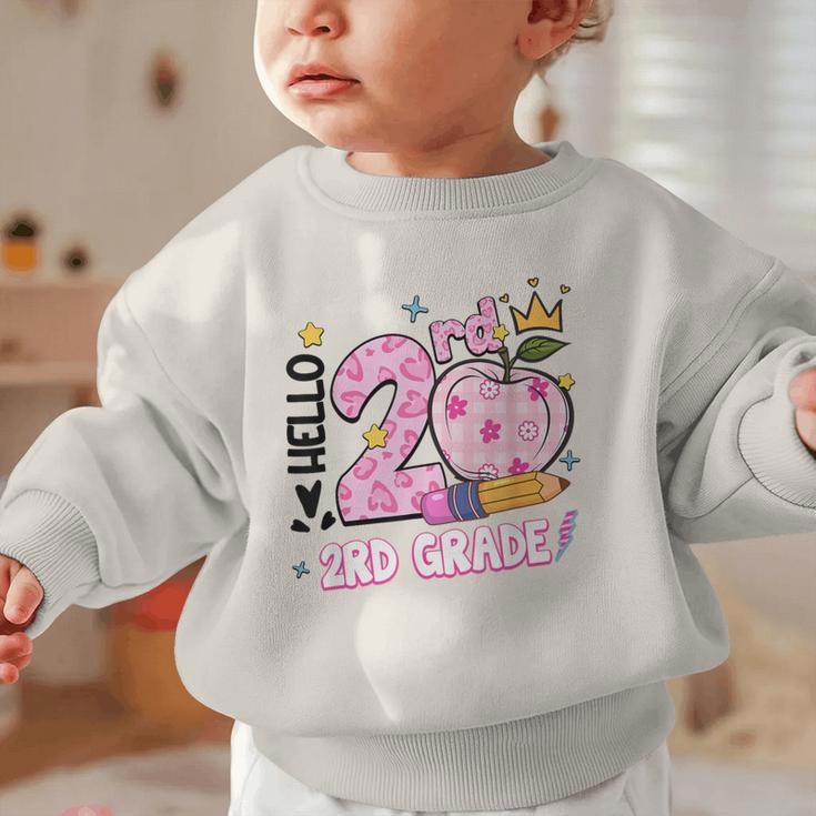 Hello Second 2nd Grade Leopard Tie Dye Girl Back To School Graphic Toddler Sweatshirt
