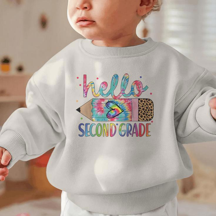 Hello Second Grade Pencil Tie Dye Back To School 2nd Grade Graphic Toddler Sweatshirt Hello Second Grade Pencil Tie Dye Back To School 2nd Grade Graphic Toddler Sweatshirt