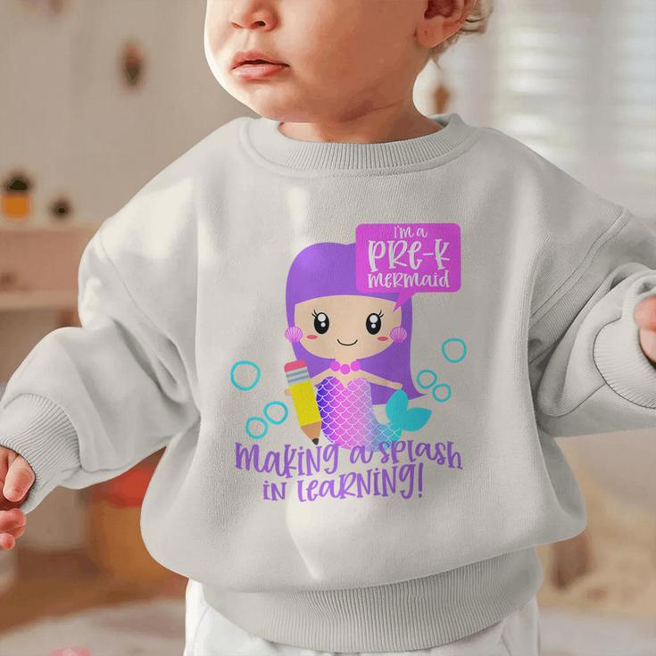 Kids Pre K Mermaid Back To School Toddler Girl First Day Of Prek Graphic Toddler Sweatshirt Kids Pre K Mermaid Back To School Toddler Girl First Day Of Prek Graphic Toddler Sweatshirt