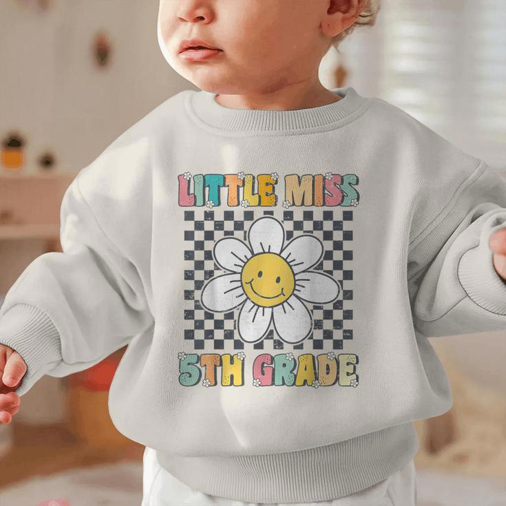 Little Miss 5th Grade Retro Groovy 5th Grade Back To School Graphic Toddler Sweatshirt Little Miss 5th Grade Retro Groovy 5th Grade Back To School Graphic Toddler Sweatshirt