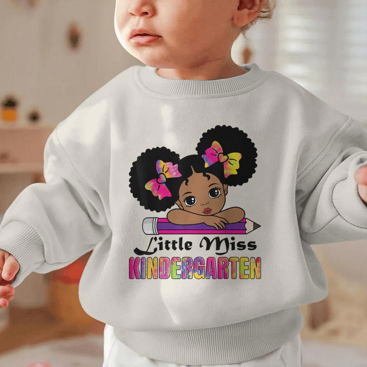 Little Miss Kindergarten Afro Puff Girl Back To School Graphic Toddler Sweatshirt Little Miss Kindergarten Afro Puff Girl Back To School Graphic Toddler Sweatshirt