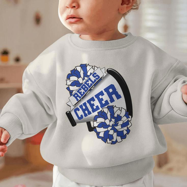 Rebels Cheer Back To School Cheerleading Spirit B Premium Tri-Blend Graphic Toddler Sweatshirt