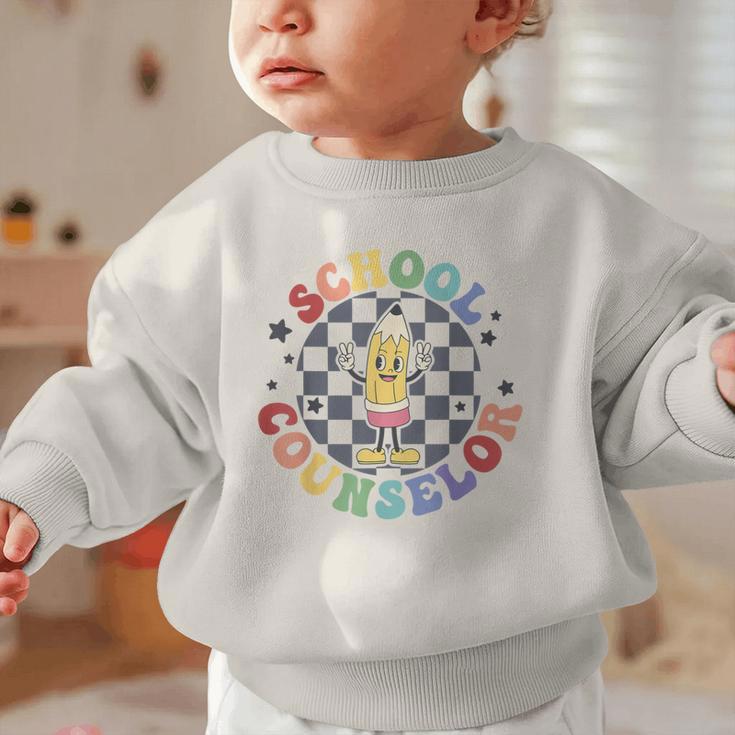 Retro Pencil School Counselor Back To School For Counselor Graphic Toddler Sweatshirt Retro Pencil School Counselor Back To School For Counselor Graphic Toddler Sweatshirt