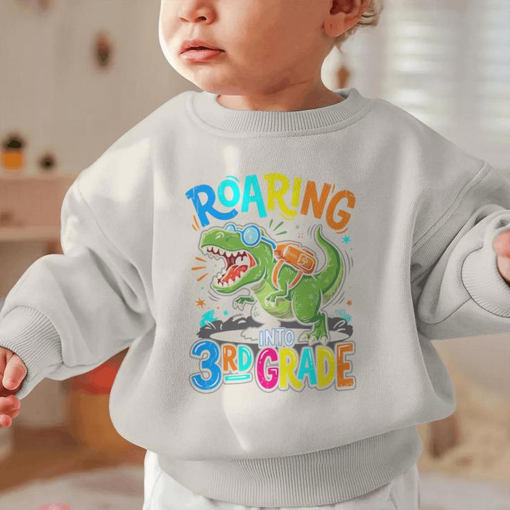Roaring Into 3rd Grade Back To School Dinosaurus T-Rex Premium Tri-Blend Graphic Toddler Sweatshirt Roaring Into 3rd Grade Back To School Dinosaurus T-Rex Premium Tri-Blend Graphic Toddler Sweatshirt