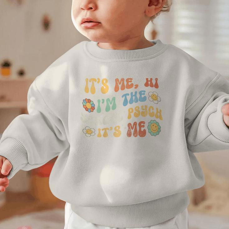 School Psych Psychologist Back To School Groovy Vintage Graphic Toddler Sweatshirt