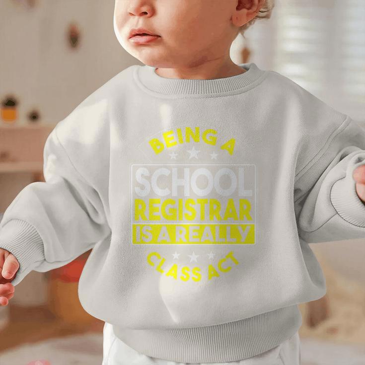 School Registry Student Enrollment Back To School Registrar Premium Graphic Toddler Sweatshirt
