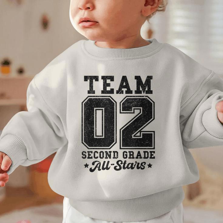 Team 2nd Grade All-Stars Back To School Sports Jersey Graphic Toddler Sweatshirt Team 2nd Grade All-Stars Back To School Sports Jersey Graphic Toddler Sweatshirt