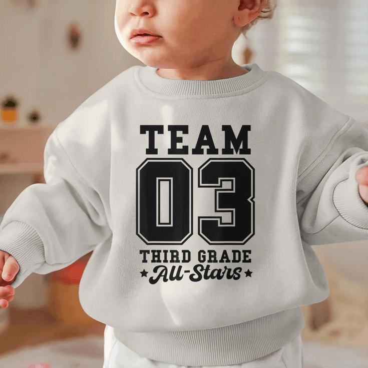 Team 3rd Grade All-Stars Back To School Sports Jersey Graphic Toddler Sweatshirt Team 3rd Grade All-Stars Back To School Sports Jersey Graphic Toddler Sweatshirt