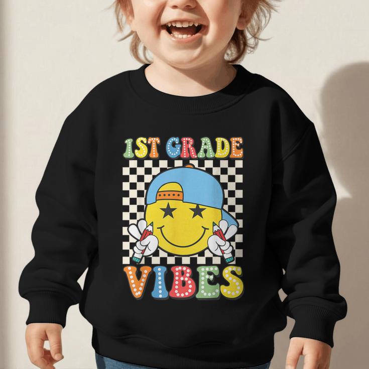 1st Grade Vibes Kids Back To School Class First Grade Boys Graphic Toddler Sweatshirt 1st Grade Vibes Kids Back To School Class First Grade Boys Graphic Toddler Sweatshirt
