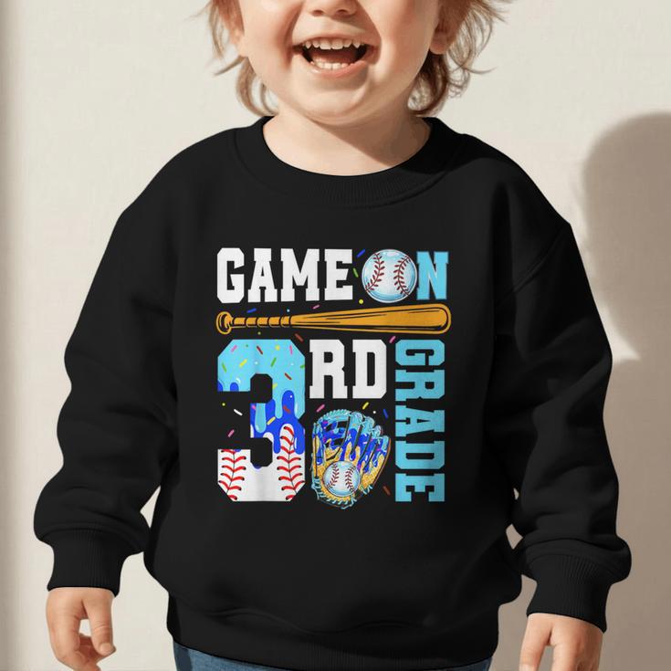 3rd Grade Back To School Baseball Drip Ice Cream Game On Graphic Toddler Sweatshirt 3rd Grade Back To School Baseball Drip Ice Cream Game On Graphic Toddler Sweatshirt