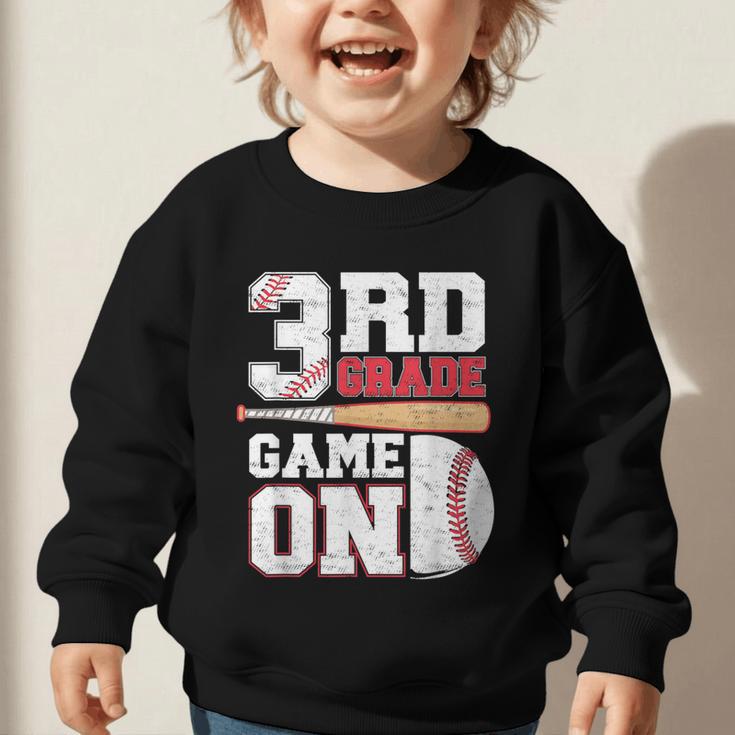 3rd Grade Game On Back To School Baseball Boy Third Grade Graphic Toddler Sweatshirt