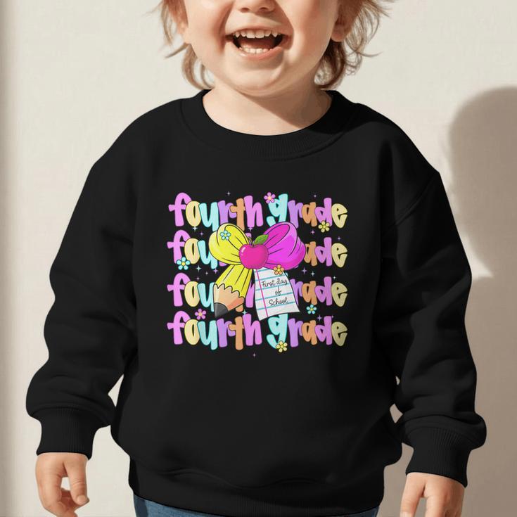 4th Grade For Girls Back To School First Day Fourth Grade Graphic Toddler Sweatshirt 4th Grade For Girls Back To School First Day Fourth Grade Graphic Toddler Sweatshirt