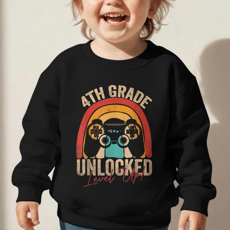 4th Grade Unlocked Level Up Gamer Back To School Fourth Graphic Toddler Sweatshirt