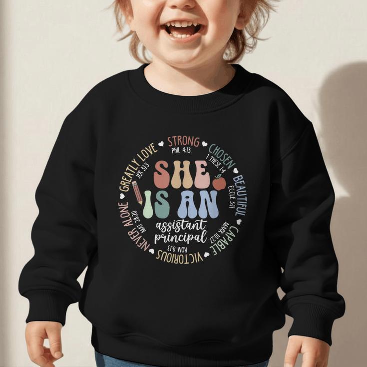 Assistant Principal God Says She Is Christian Back To School Graphic Toddler Sweatshirt Assistant Principal God Says She Is Christian Back To School Graphic Toddler Sweatshirt