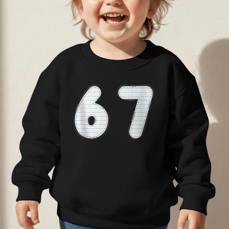 Back To School 67 Notebook Number For Class Year Graphic Toddler Sweatshirt Back To School 67 Notebook Number For Class Year Graphic Toddler Sweatshirt