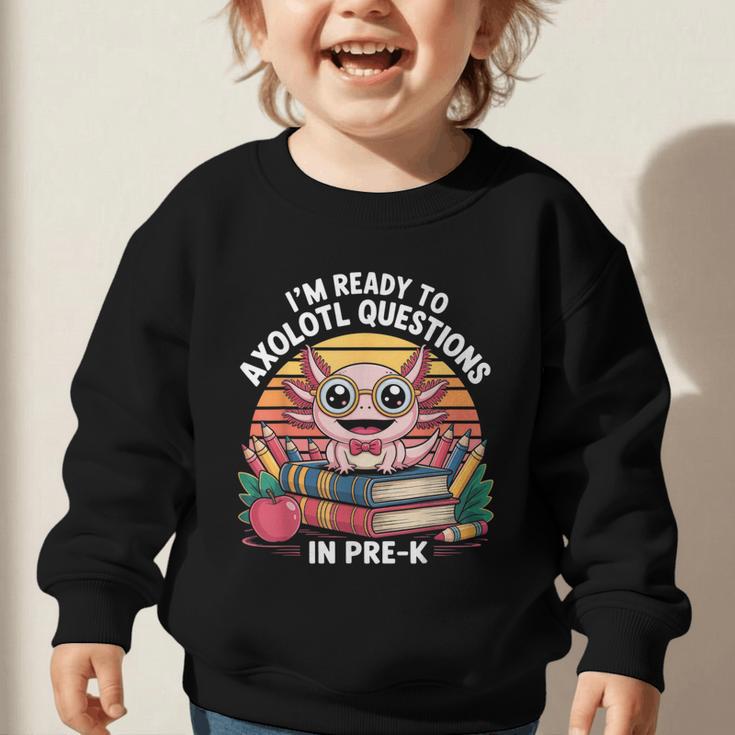 Back To School Axolotl Design For Pre-K Students Graphic Toddler Sweatshirt Back To School Axolotl Design For Pre-K Students Graphic Toddler Sweatshirt