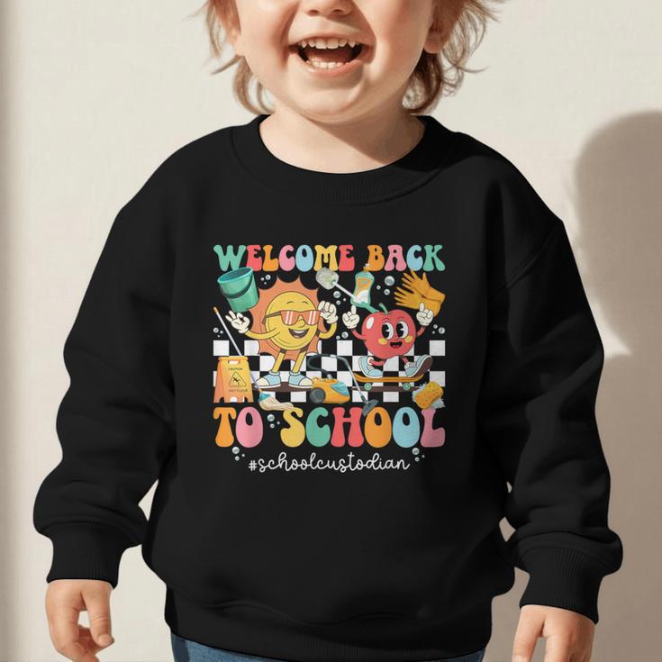 Back To School Custodian First Day Of School Custodian Graphic Toddler Sweatshirt