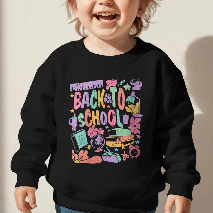 Back To School Fun Supplies Learning Graphic Toddler Sweatshirt