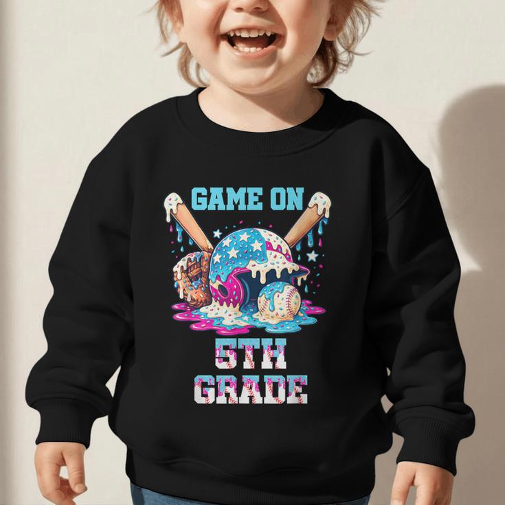 Back To School Game On Fifth Grade Baseball First Day Boys Graphic Toddler Sweatshirt Back To School Game On Fifth Grade Baseball First Day Boys Graphic Toddler Sweatshirt