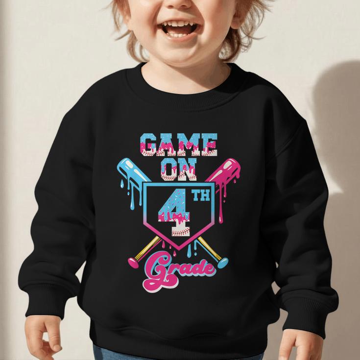 Back To School Game On Fourth Grade Baseball First Day Boys Graphic Toddler Sweatshirt Back To School Game On Fourth Grade Baseball First Day Boys Graphic Toddler Sweatshirt