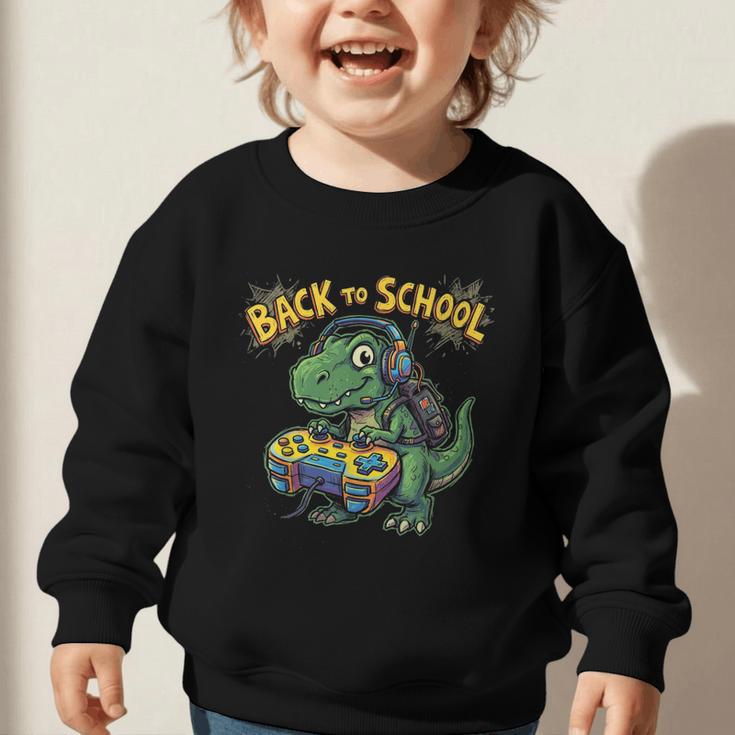 Back To School Gaming First Grade DinosaurRex Boys Graphic Toddler Sweatshirt Back To School Gaming First Grade DinosaurRex Boys Graphic Toddler Sweatshirt