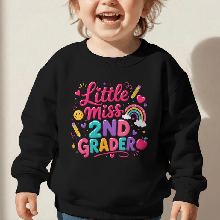 Back To School Little Miss 2nd Grader Rainbow Girl Graphic Toddler Sweatshirt Back To School Little Miss 2nd Grader Rainbow Girl Graphic Toddler Sweatshirt
