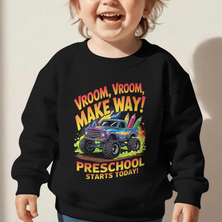 Back To School Preschool Pre-K Monster Truck First Day Boys Graphic Toddler Sweatshirt