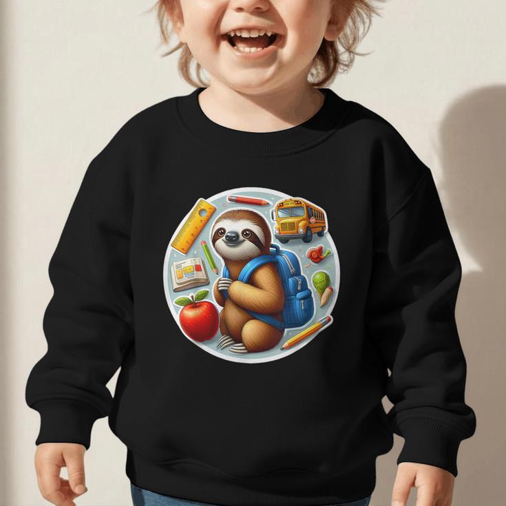 Back To School Sloth Boys Girls Student Kids Lover Child New Graphic Toddler Sweatshirt