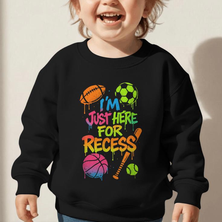 Back To School Sports Basketball Football Recess Graphic Toddler Sweatshirt Back To School Sports Basketball Football Recess Graphic Toddler Sweatshirt