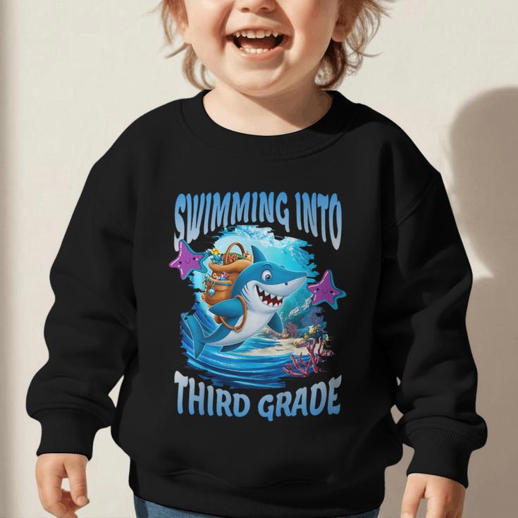 Back To School Third Grade Shark Graphic Toddler Sweatshirt Back To School Third Grade Shark Graphic Toddler Sweatshirt