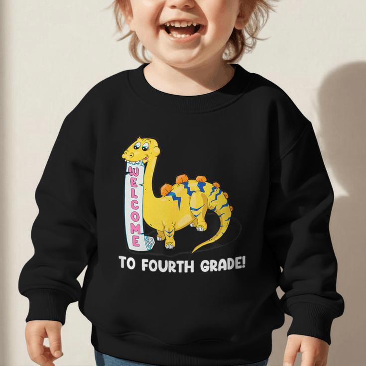 Back To School Welcome To Fourth Grade Graphic Toddler Sweatshirt