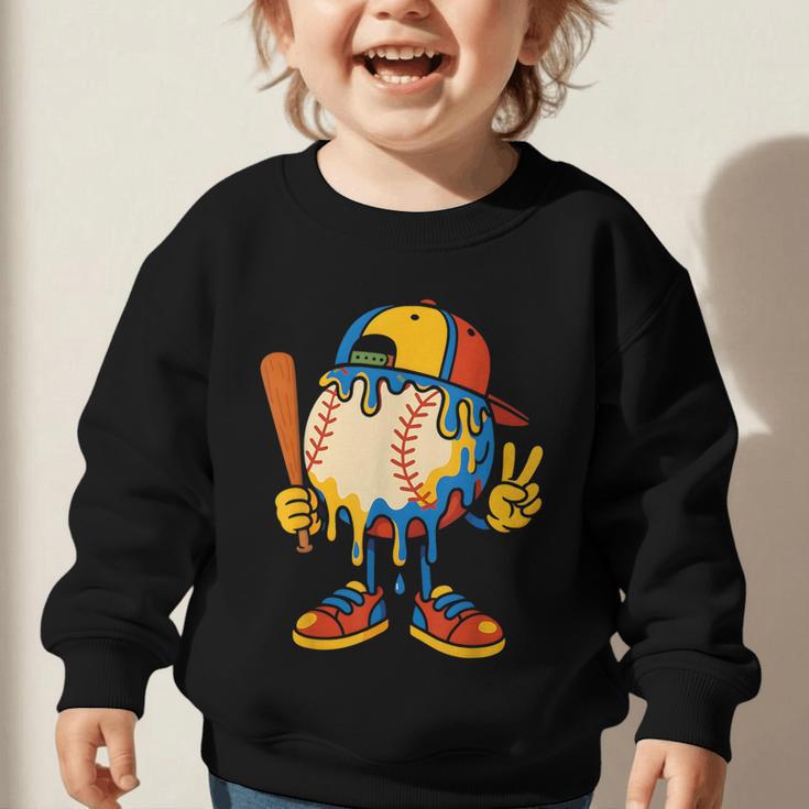Baseball Ice Cream Drip Youth Back To School Baseball Stuff Graphic Toddler Sweatshirt Baseball Ice Cream Drip Youth Back To School Baseball Stuff Graphic Toddler Sweatshirt