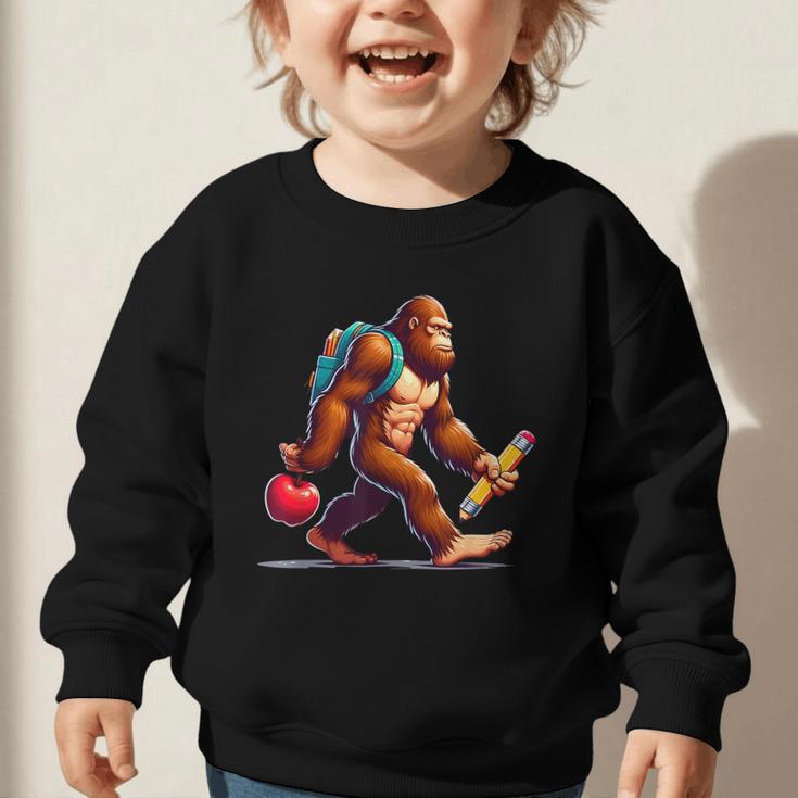 Bigfoot Lovers Pencil Back To School Kids Boys Girls Graphic Toddler Sweatshirt