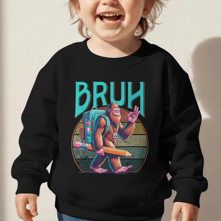 Boys Modern Bruh Big Foot Back To School Graphic Graphic Toddler Sweatshirt Boys Modern Bruh Big Foot Back To School Graphic Graphic Toddler Sweatshirt